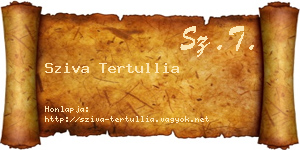 Sziva Tertullia névjegykártya
